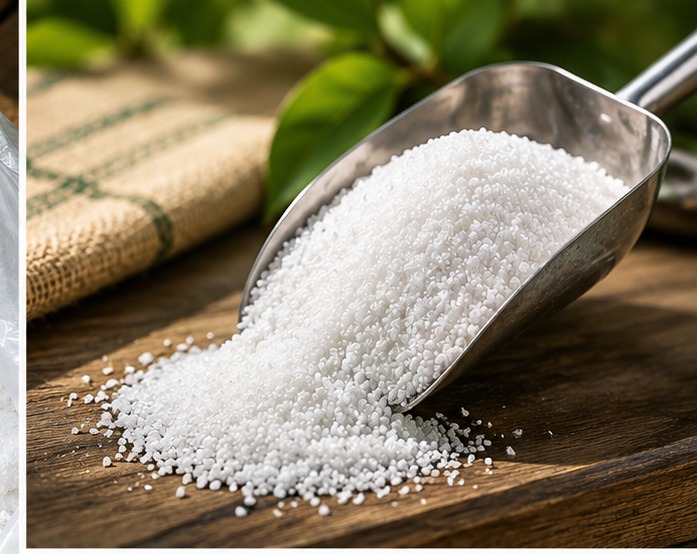Natural scoop photo of ammonium sulfate